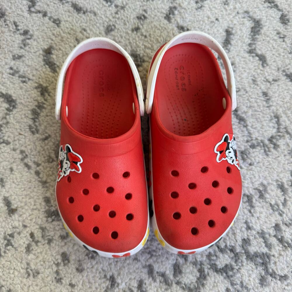 CROCS Disney Minnie Mouse Fun Lab Classic Clog Toddler Kids Size 13C - Picture 2 of 7